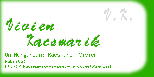 vivien kacsmarik business card